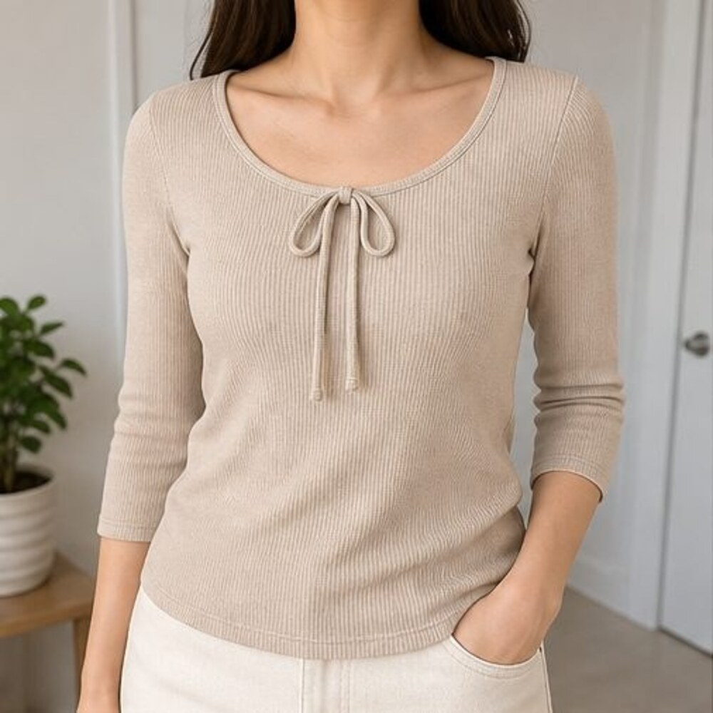Blue V Neck Top - Picture 2 of 6